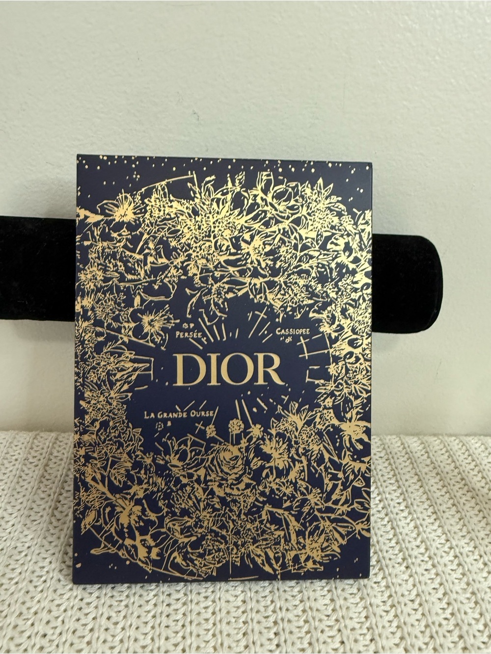 Dior NWT Navy and Gold Floral notebook in box